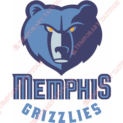 Memphis Grizzlies Customize Temporary Tattoos Stickers NO.1053